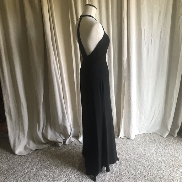 Elie Tahari Racerback Maxi Dress Black Formal - Picture 6 of 13